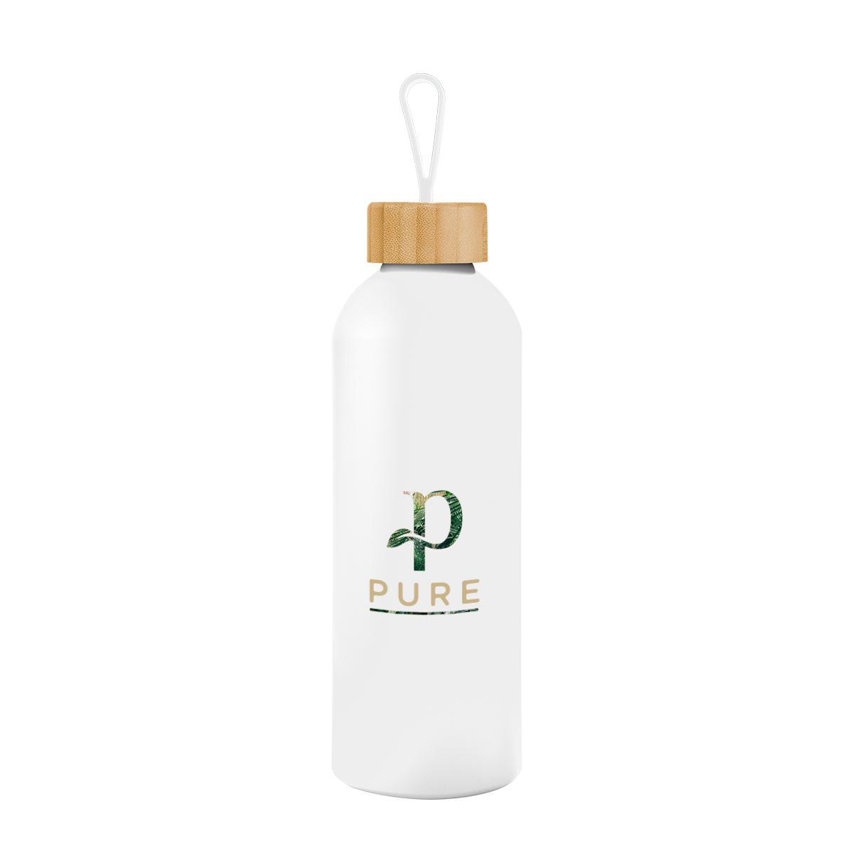 25 Oz. Blaire Recycled Aluminum Bottle With Bamboo Lid And Carry Handle