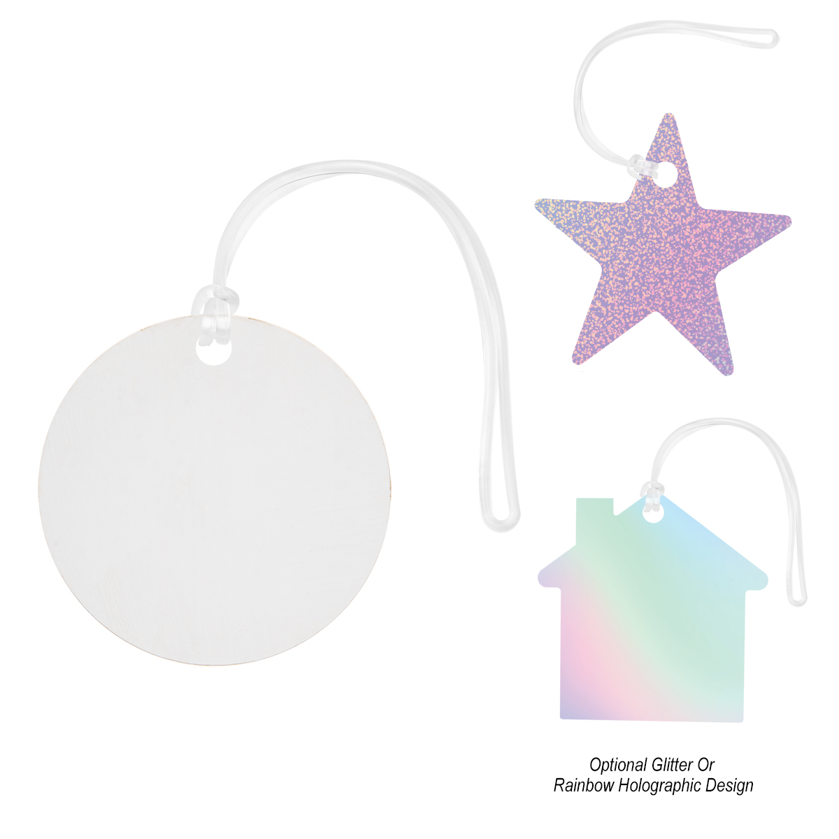Acrylic Luggage Tag Custom Shapes 4\"