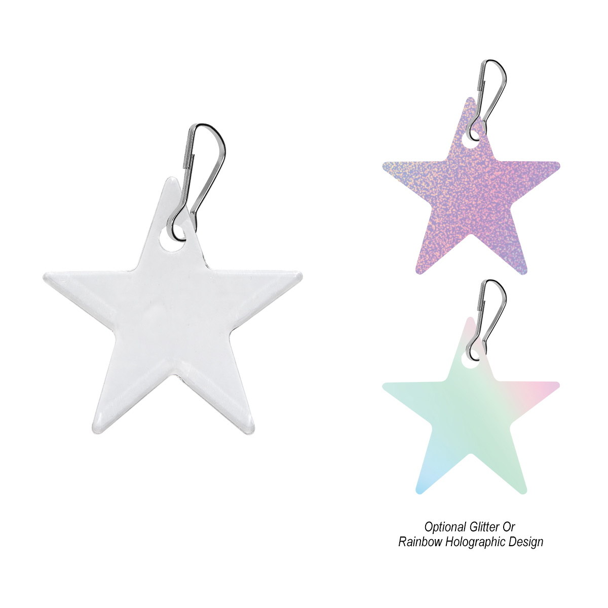 Acrylic Zipper Pull Star