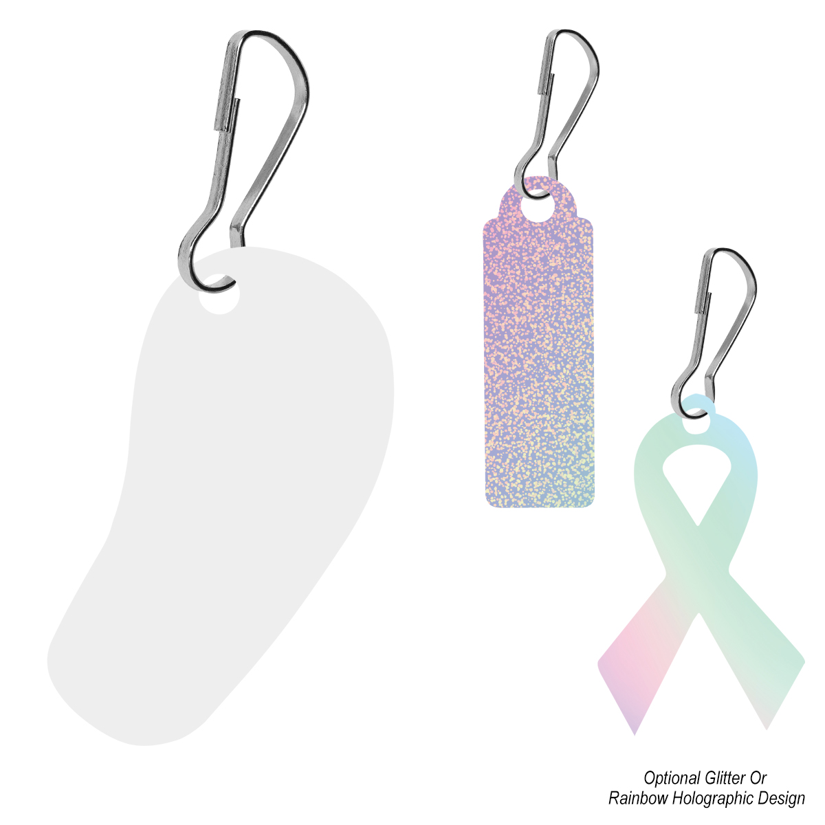 Acrylic Zipper Pull Custom Shape 4\"