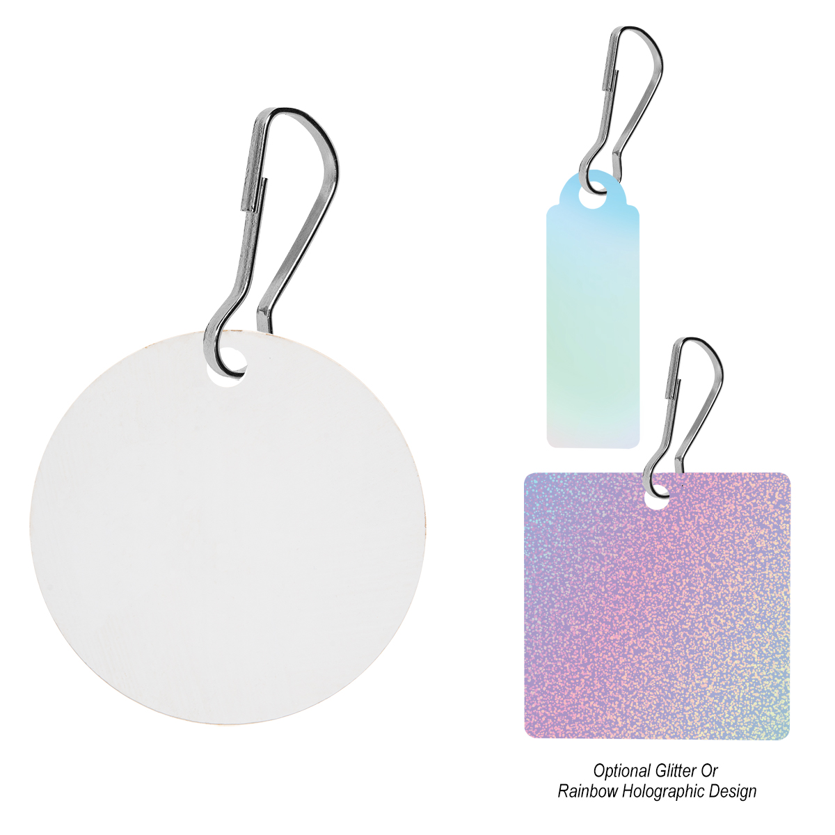 Acrylic Zipper Pull Custom Shape 3\"