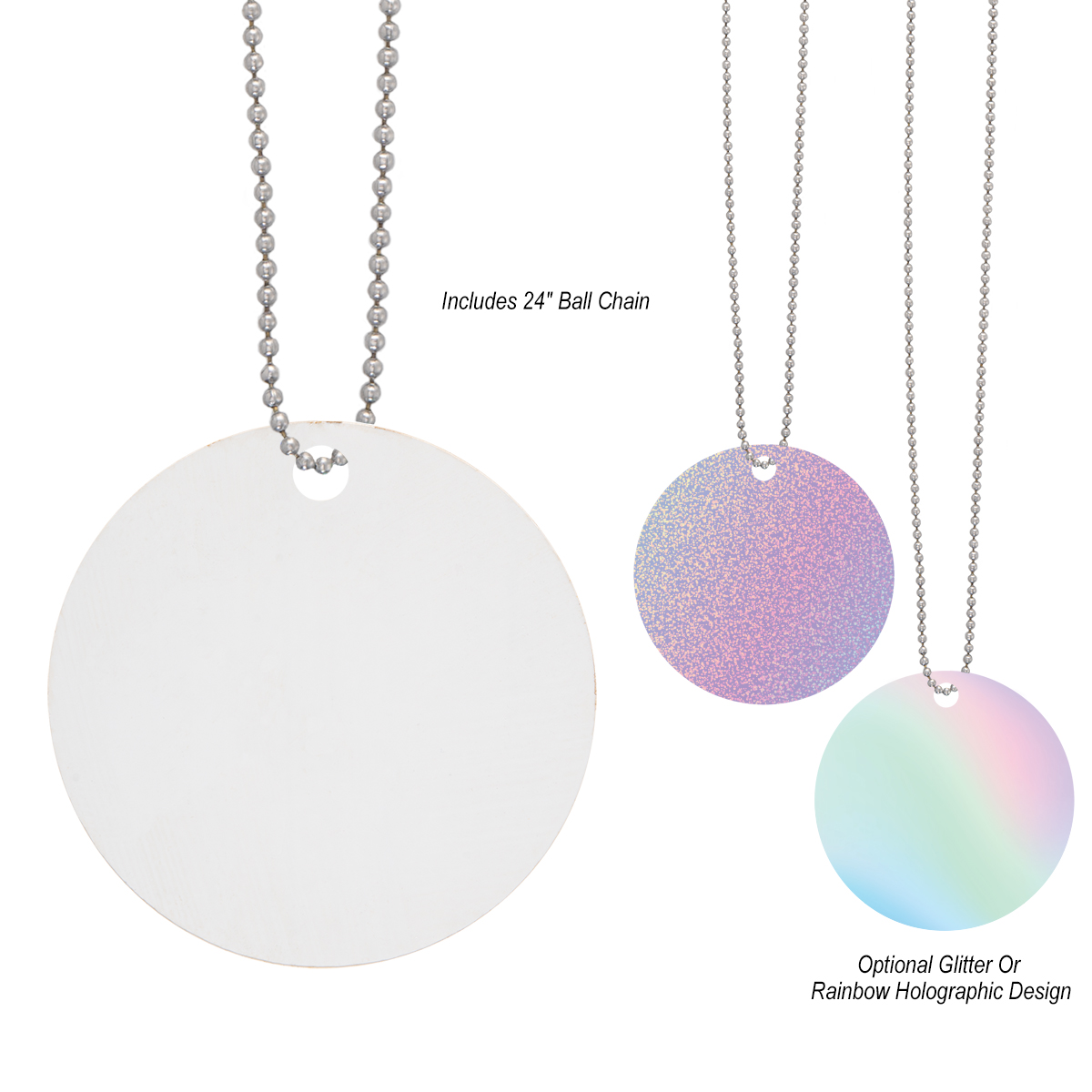 Acrylic Charm With Chain Circle