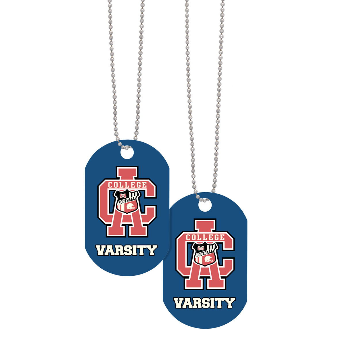 Acrylic Dog Tag With Chain