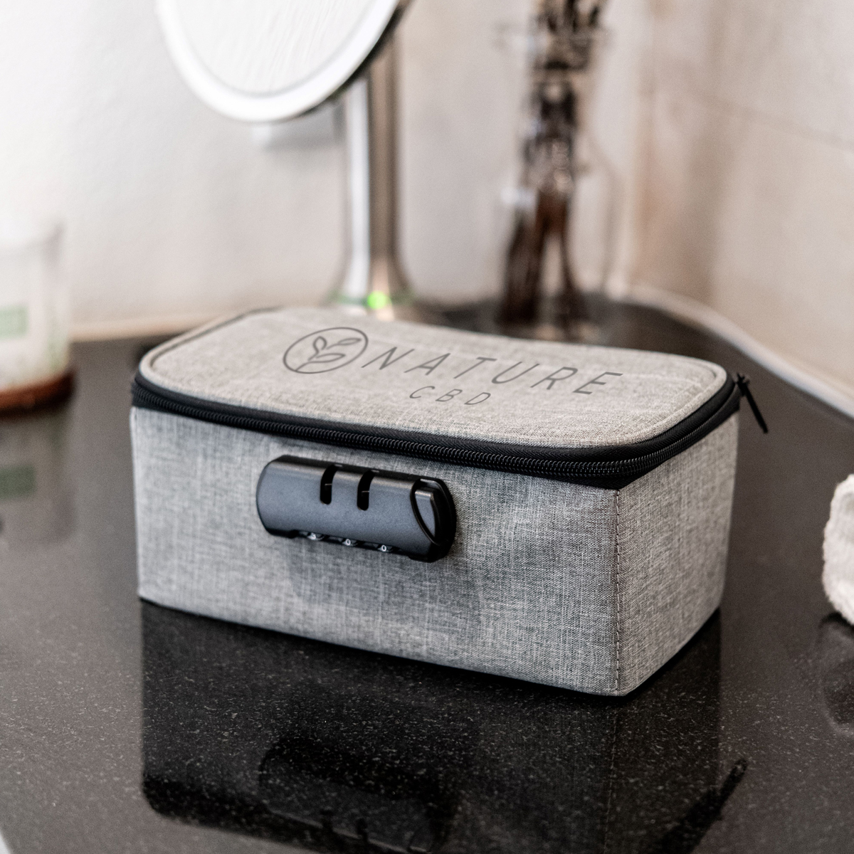 Heathered Stash Bag With Lock