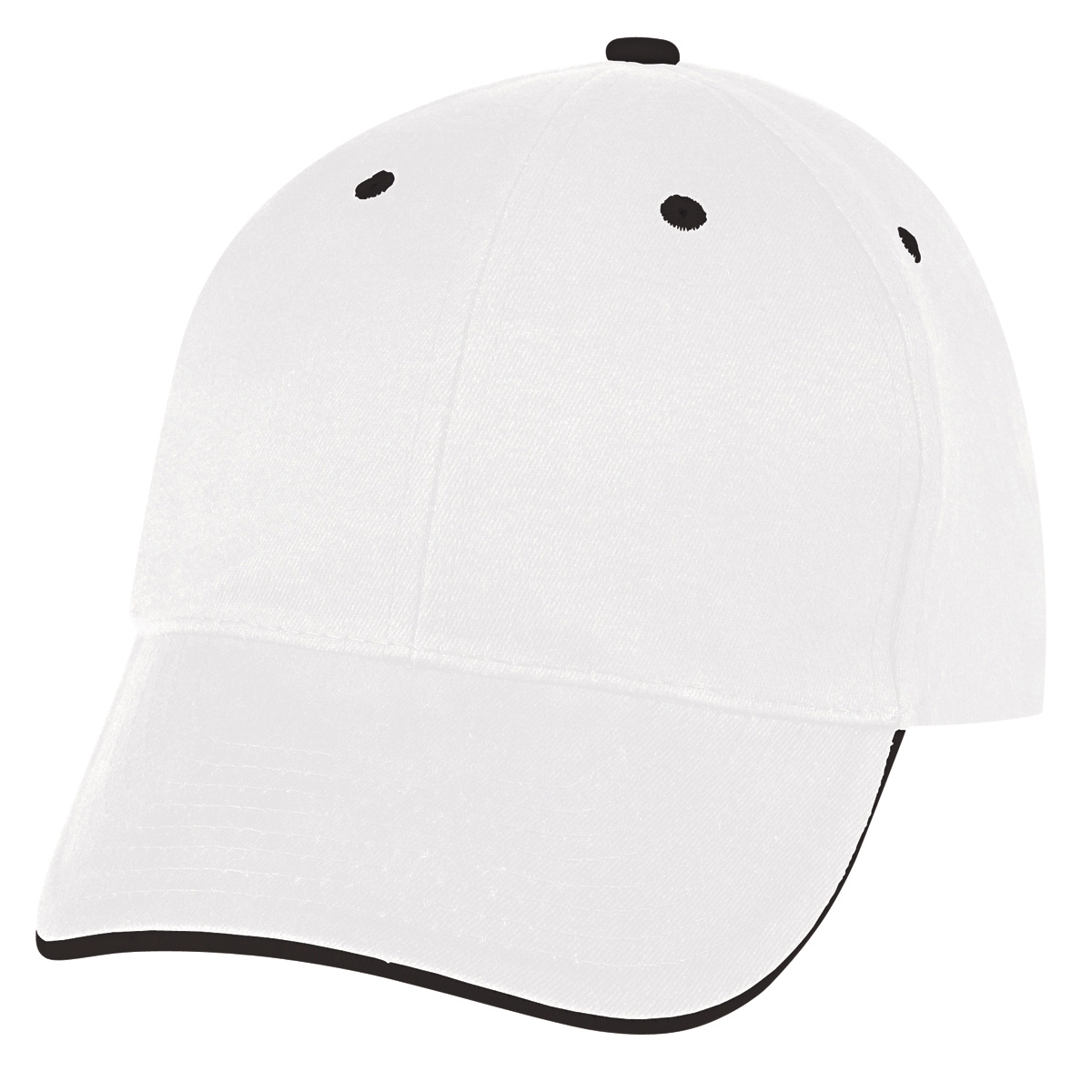 WHITE WITH BLACK