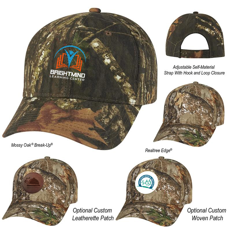 Cotton and Polyester Oak Hunters' Camouflage Cap