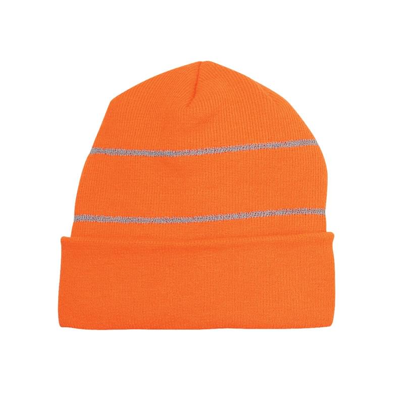Knitted Beanie with Reflective Straps