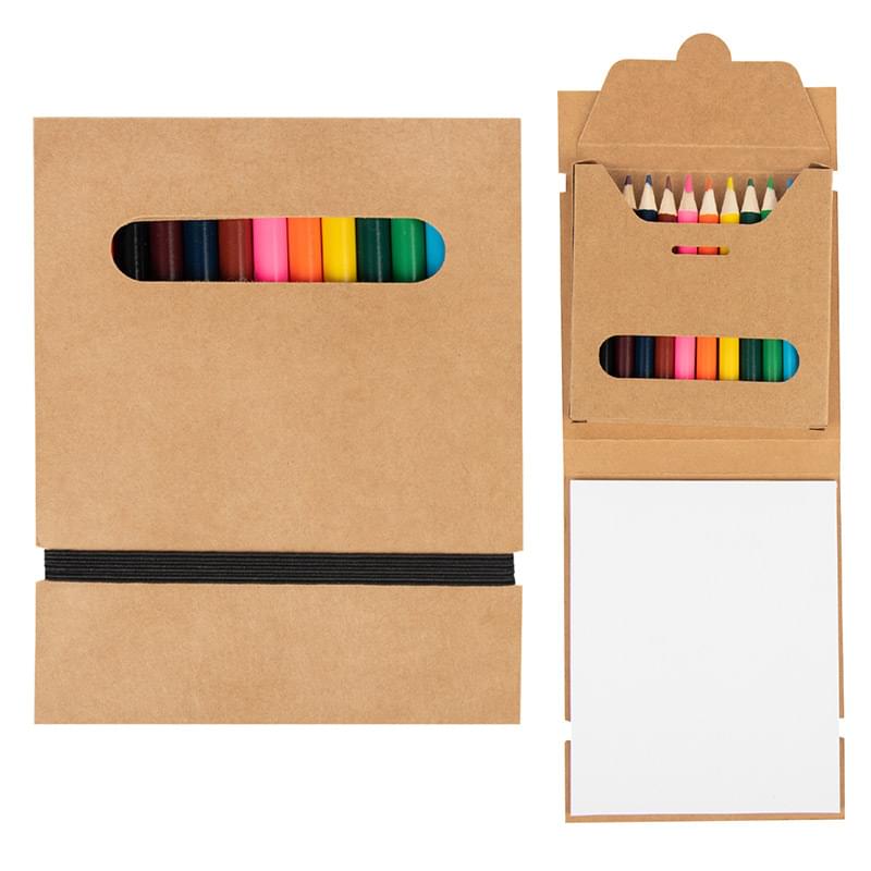 12-Piece Colored Pencil Set with Kraft Paper