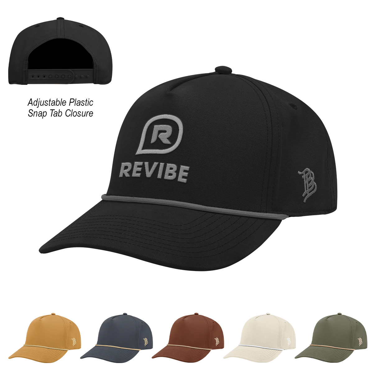 Branded Bills Bare Curved Canvas Rope Cap