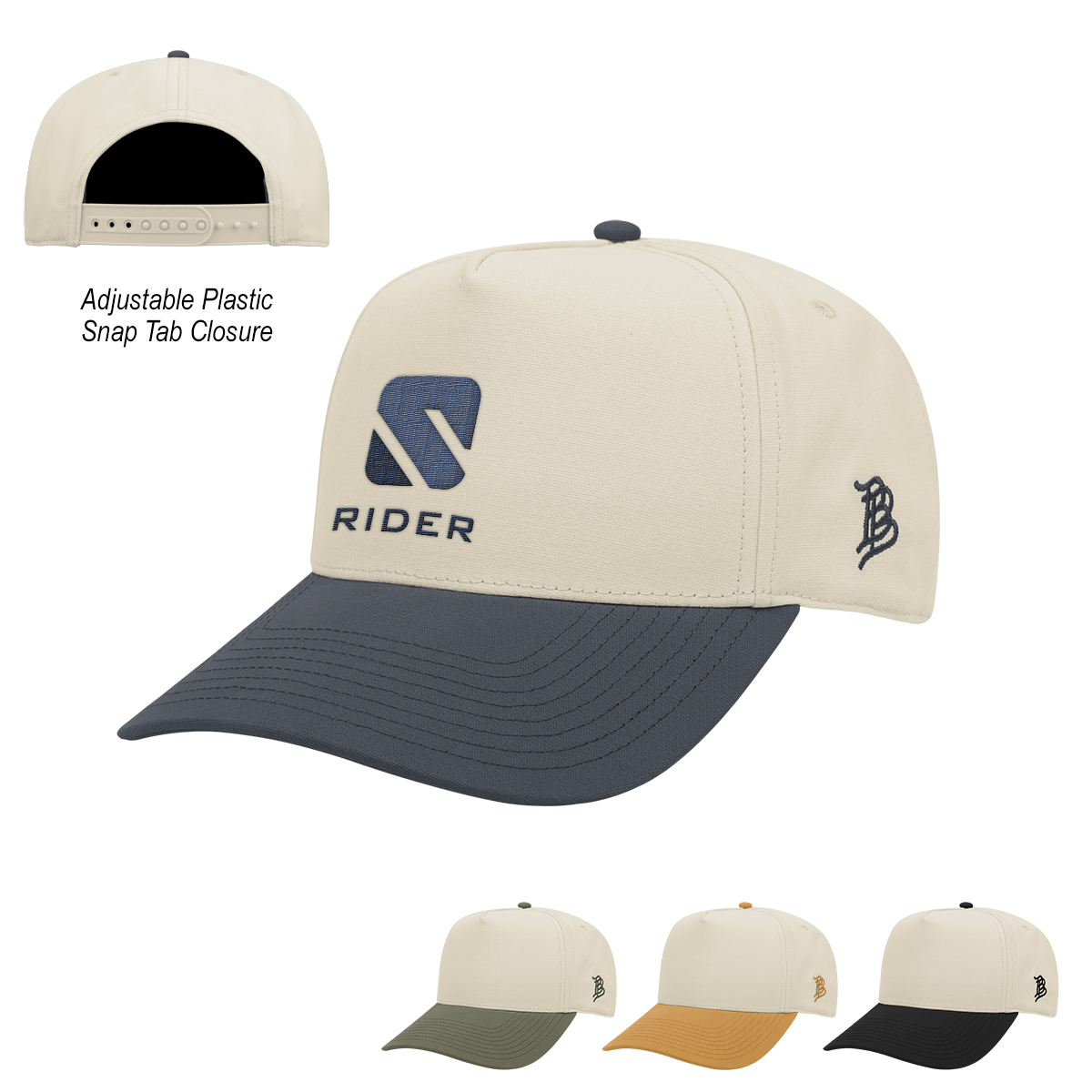 Branded Bills Bare Curved Two-Tone Canvas Cap