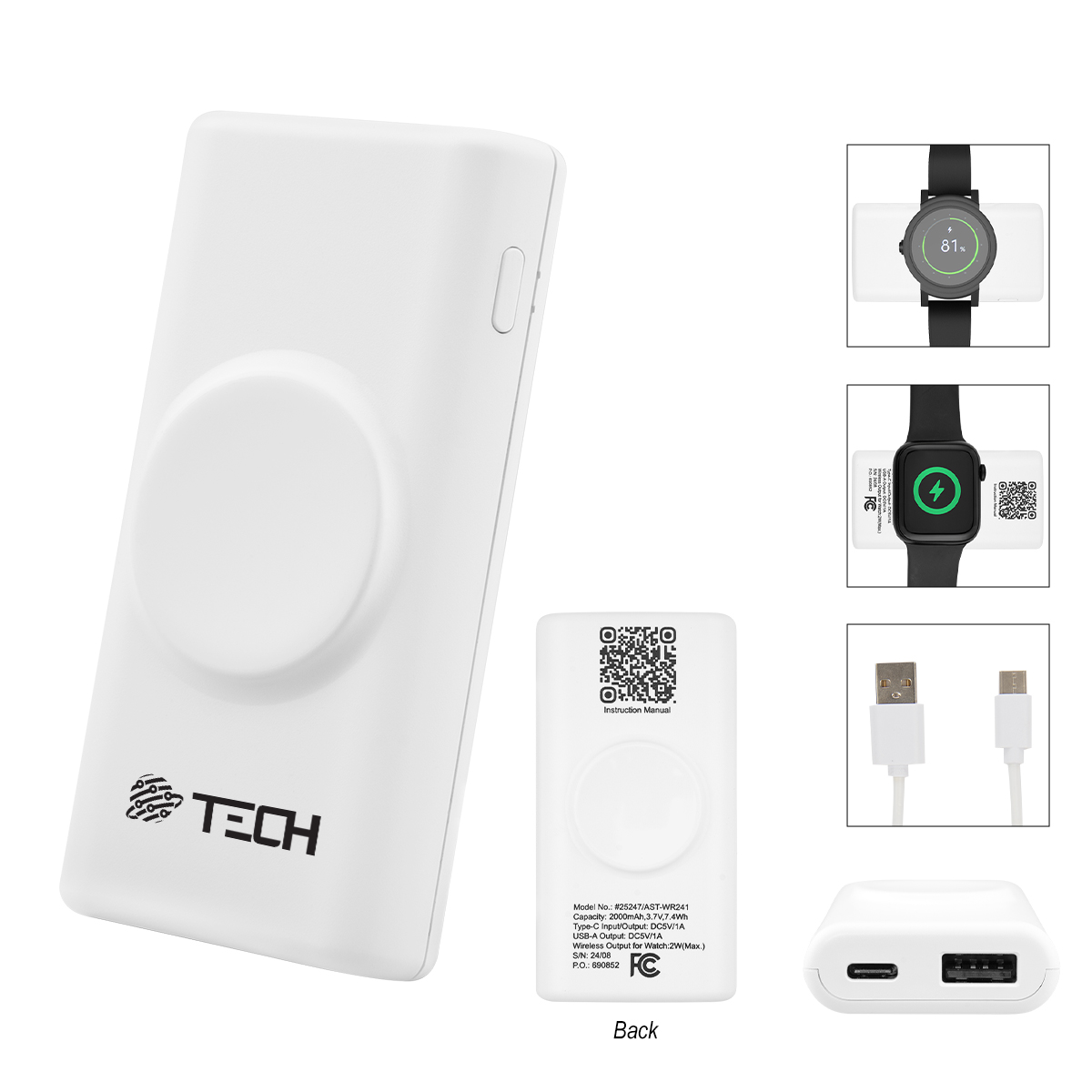 rABS Smart Watch Power Bank