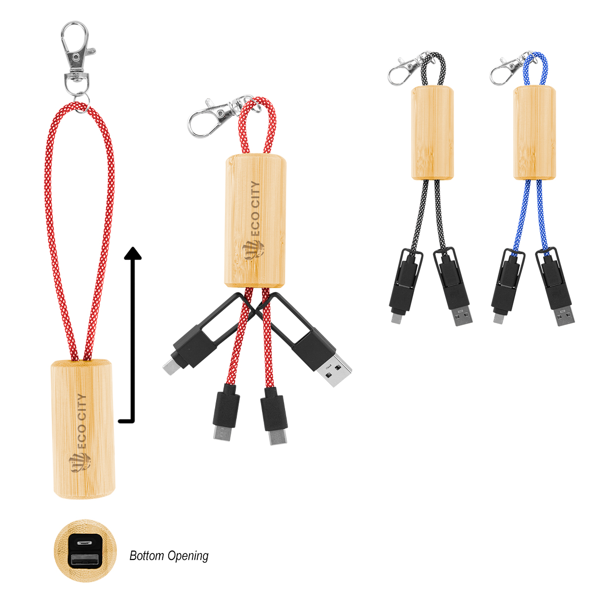 Bamboo Slider Multi-Charging Cables