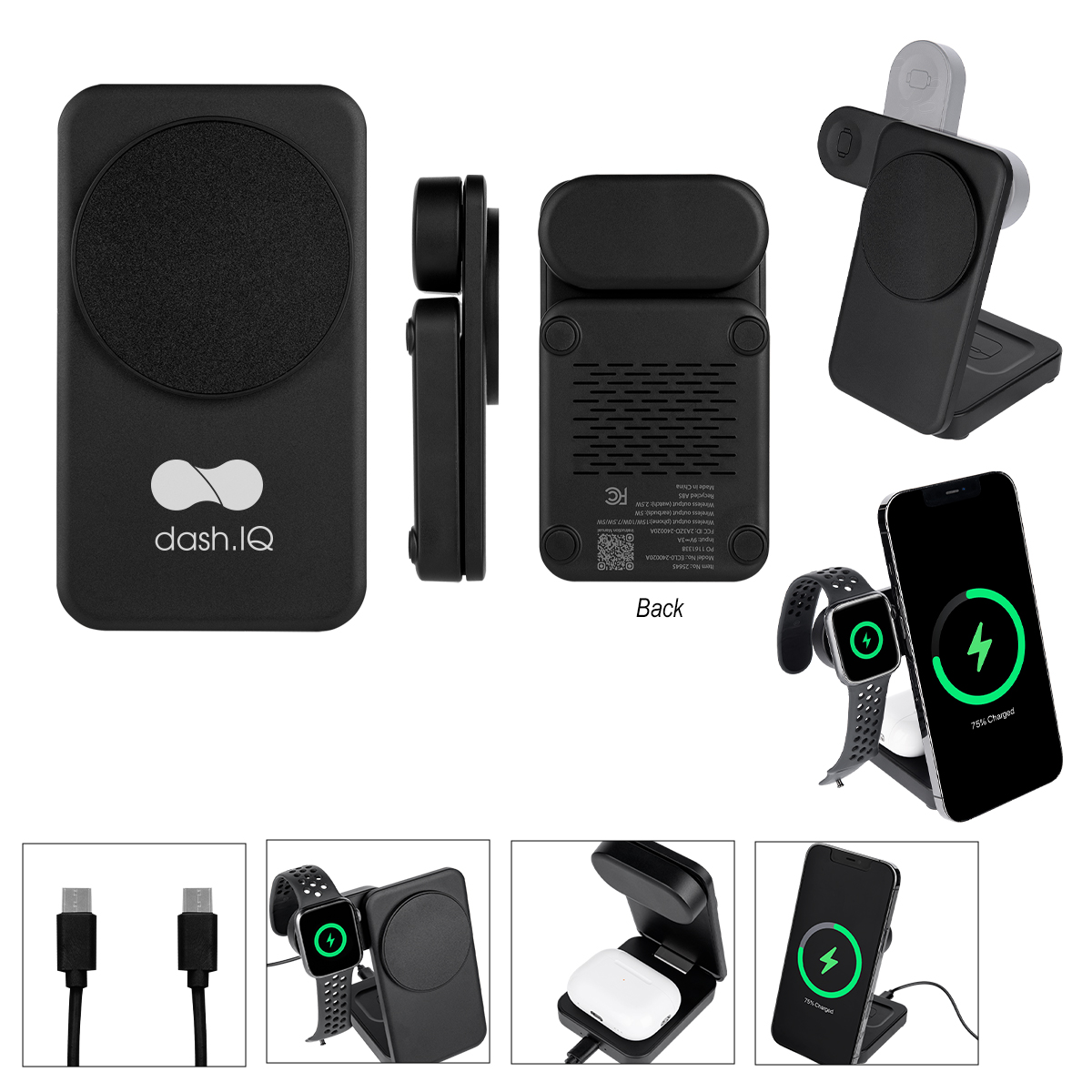 Foldable rABS Magnetic Wireless Charger