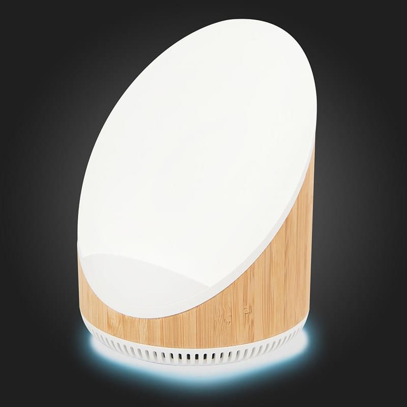 Light-up Bamboo Speaker & Wireless Charger