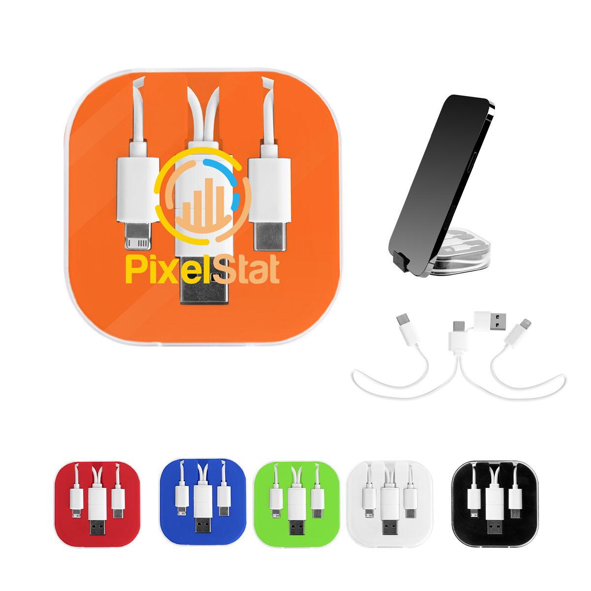 3-In-1 Charging Cable With Phone Stand 2.0