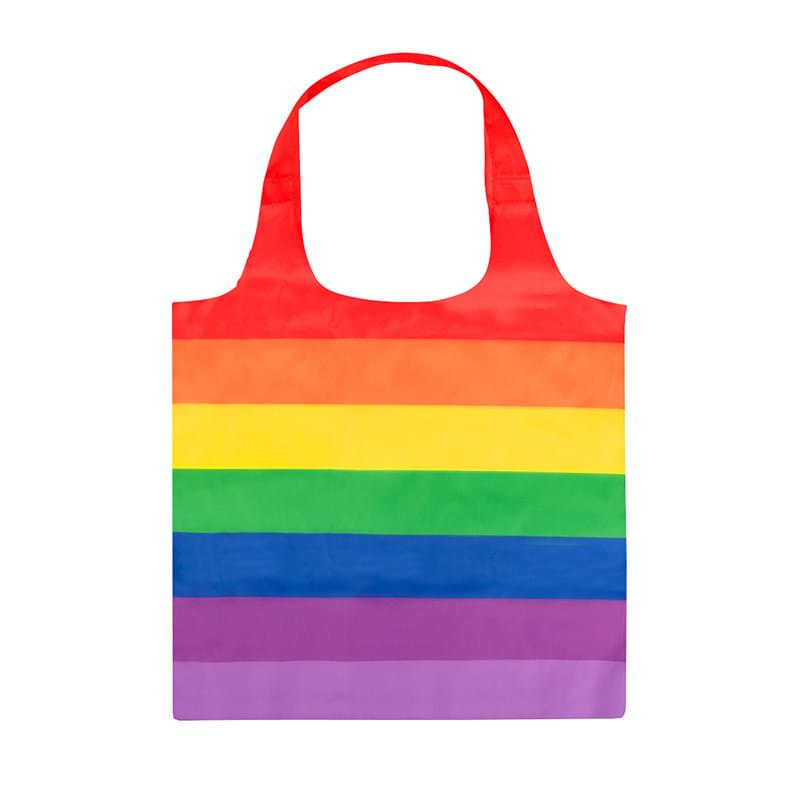 Rainbow Polyester Tote Bag