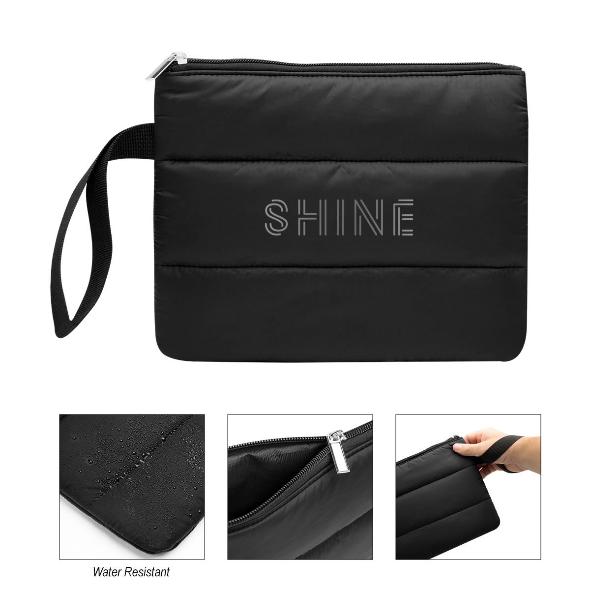 Luxe Puffer Wristlet Pouch