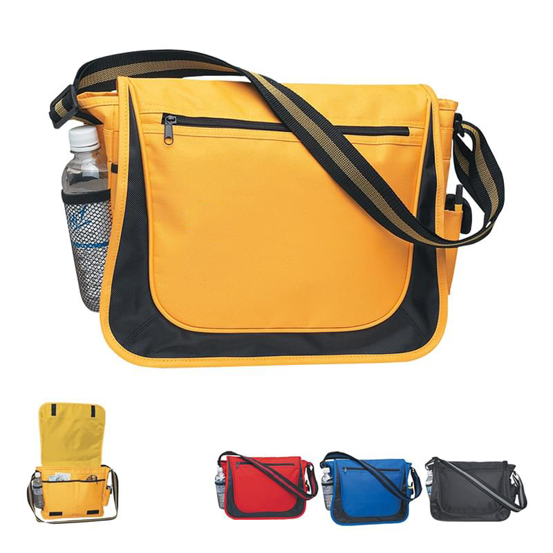 Striped Messenger Satchel