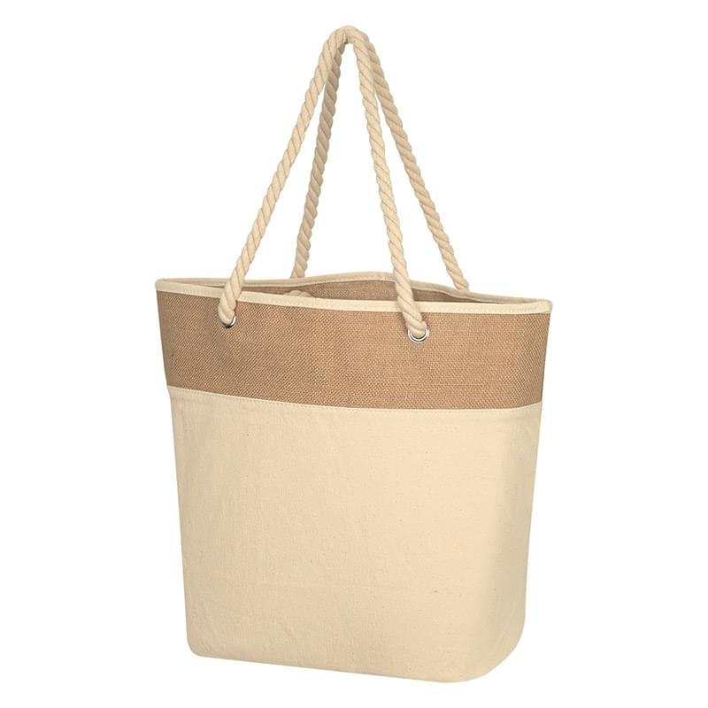 Burlap-styled Tote Bag - Silk Screen