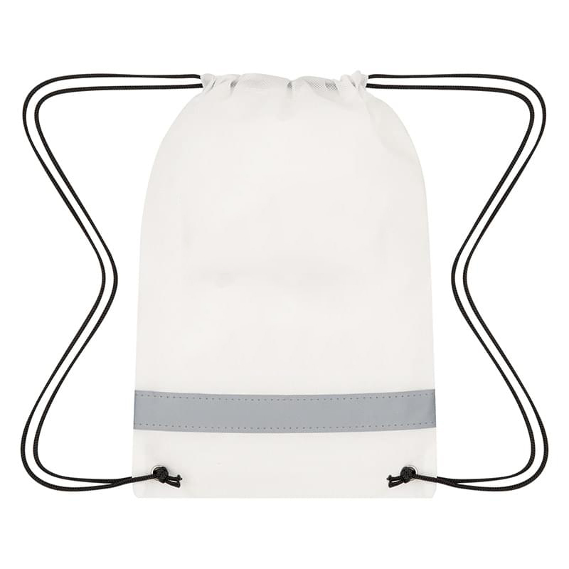 Reflective Non-Woven Coloring Drawstring Bag With Crayons
