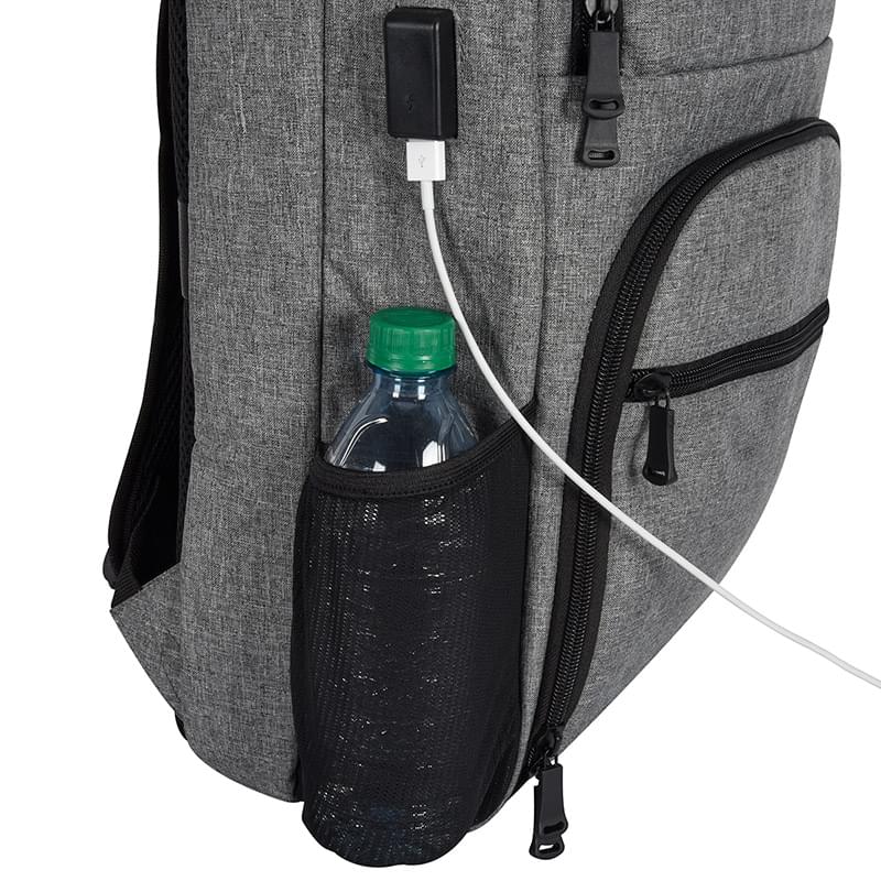 Heathered RFID-Blocking Daily Commute Laptop Rucksack