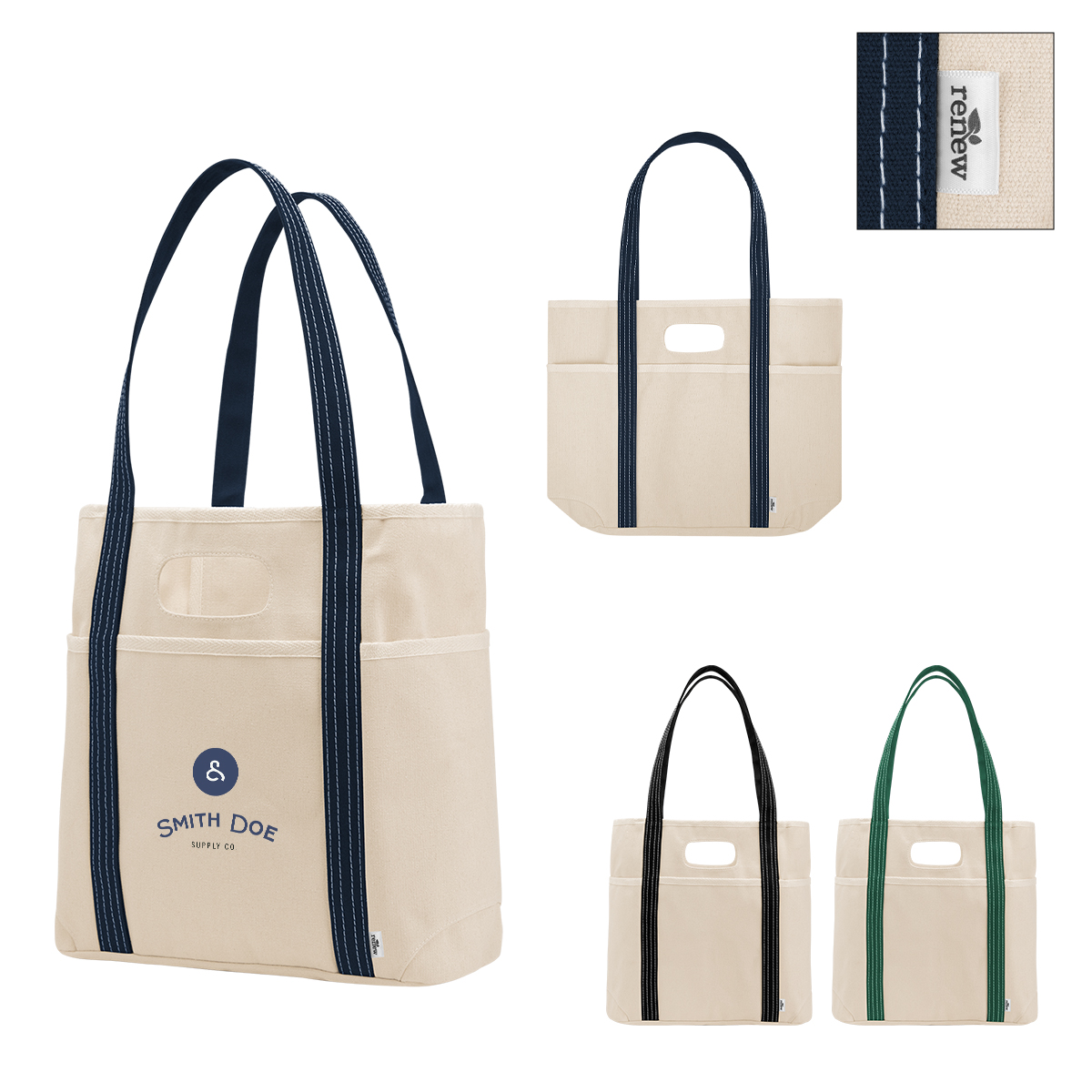 Farm Stand 14 Oz. Cotton Canvas Dual Handle Tote Bag
