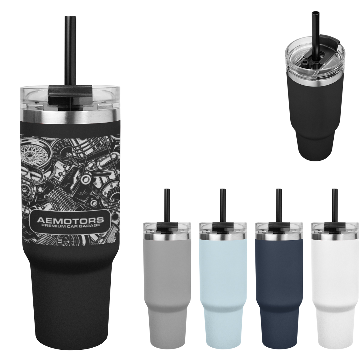 40 Oz. Full Laser Naomi Intrepid Recycled Stainless Steel Tumbler