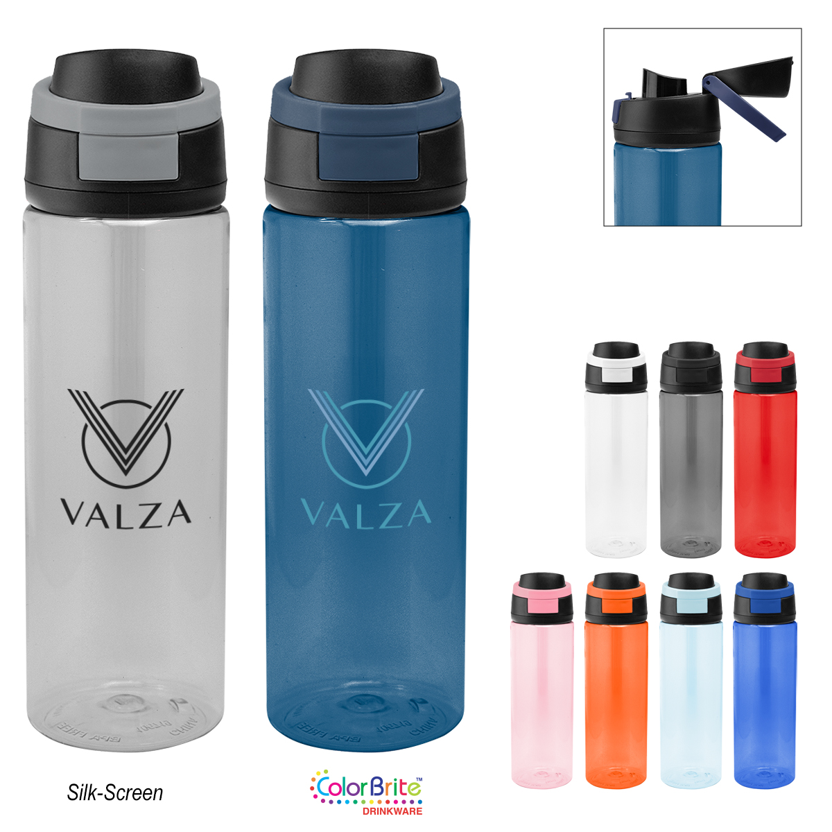 24 Oz. Pop Sip rPET Bottle