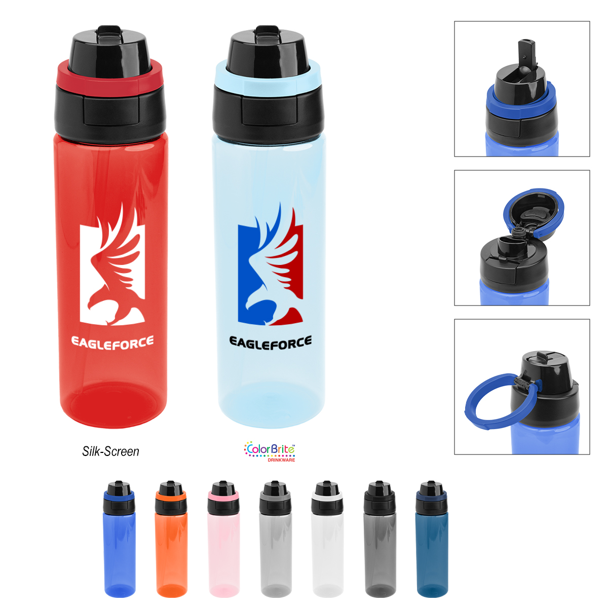 24 Oz. Pop Sip & Chug rPET Bottle