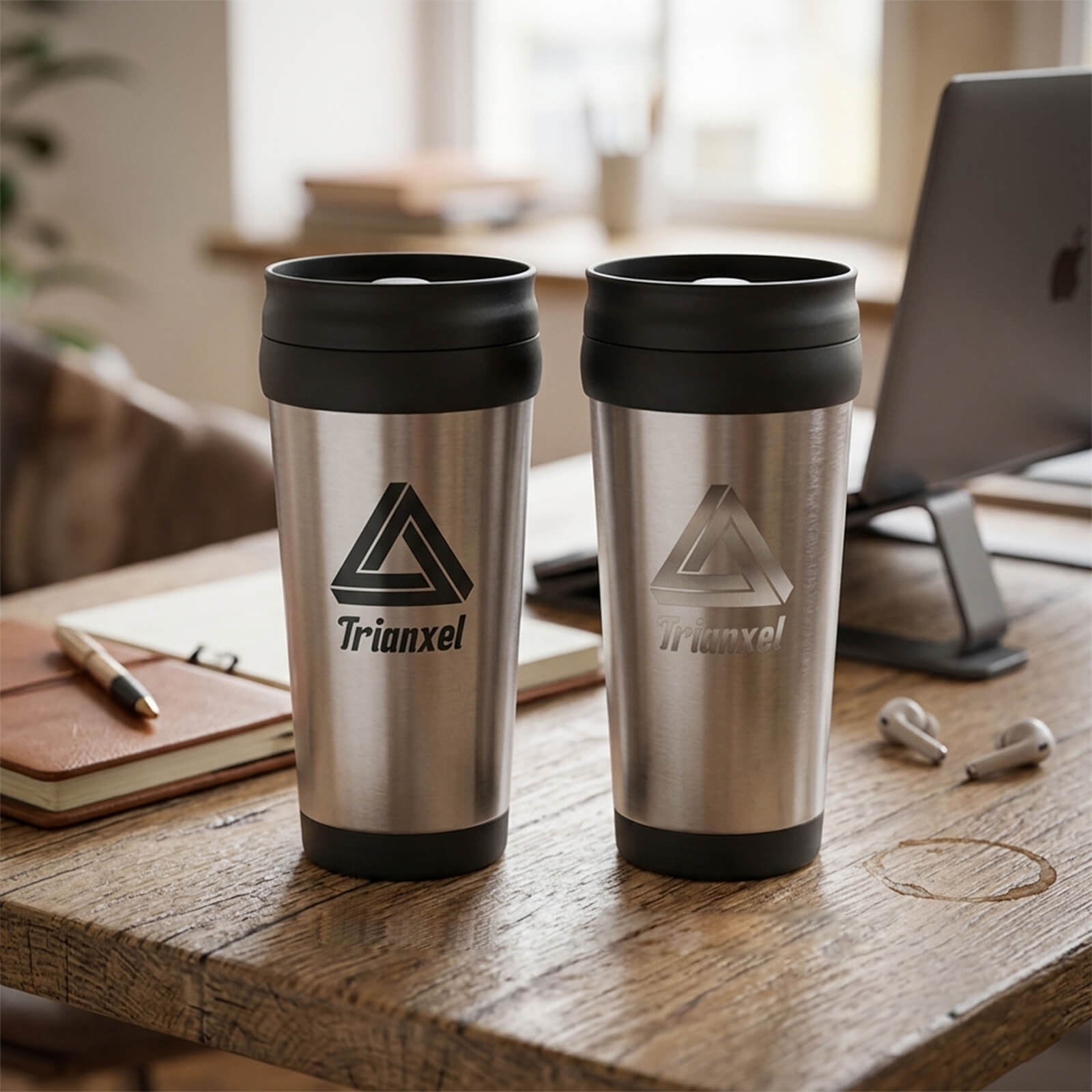 16 Oz. Stainless Steel Slide Action Travel Tumbler
