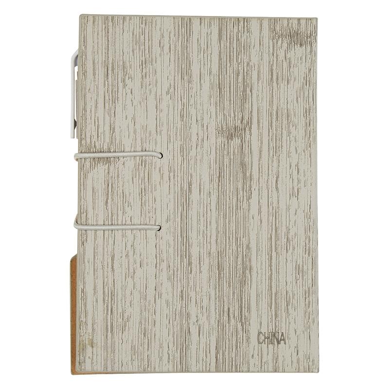 4" x 6" Woodgrain Look Notebook With Sticky Notes And Flags