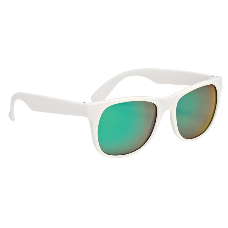 Rubberized Mirrored Malibu Sunglasses
