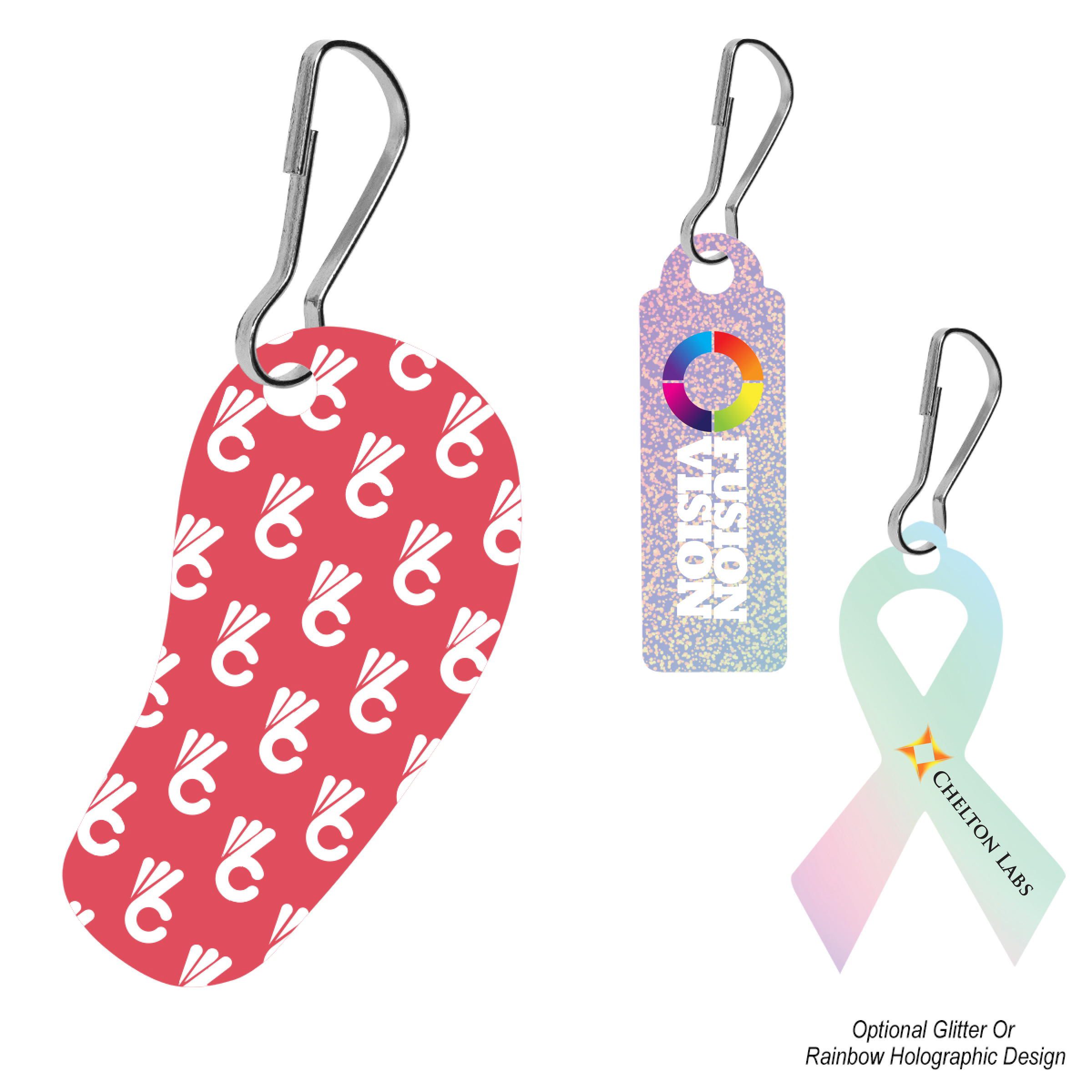 Acrylic Zipper Pull Custom Shape 4\"