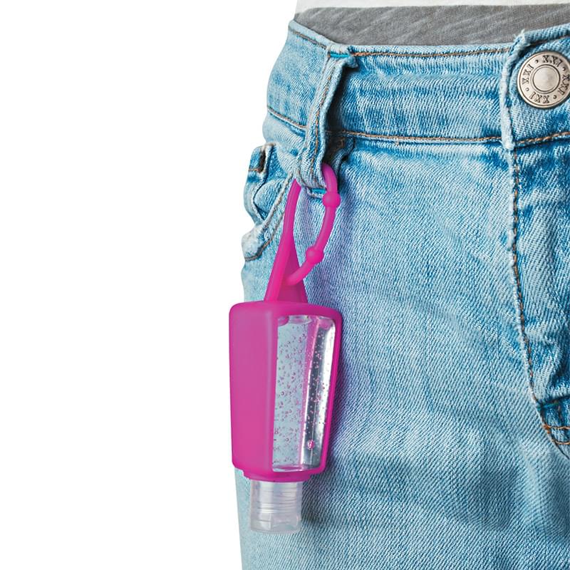 1 OZ. HAND SANITIZER IN SILICONE HOLDER