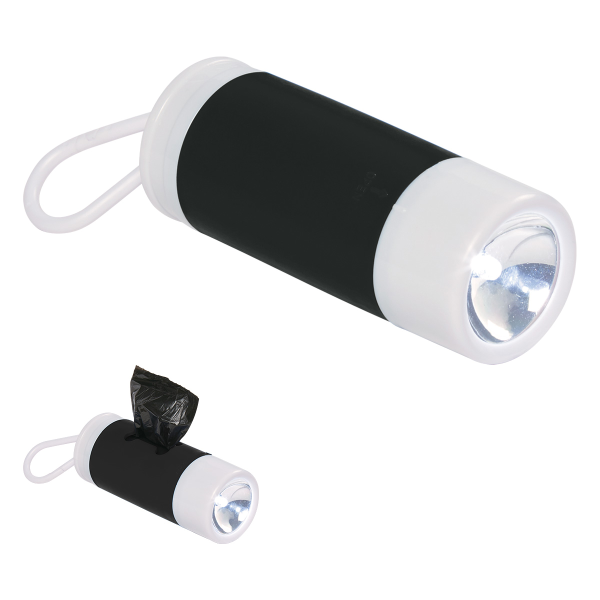 WHITE WITH BLACK