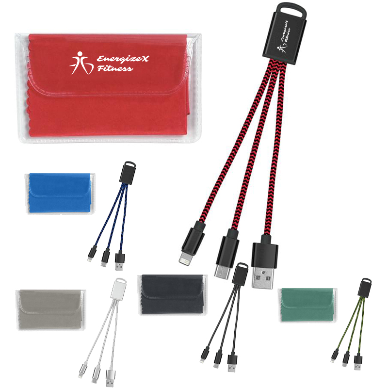 Braided Charging Buddy & Micro Fiber Cloth Set