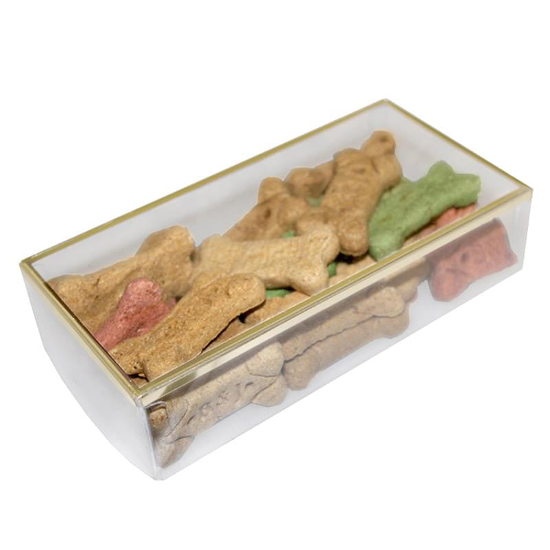 Bone-Shaped Dog Treats in Gold-Accented Box