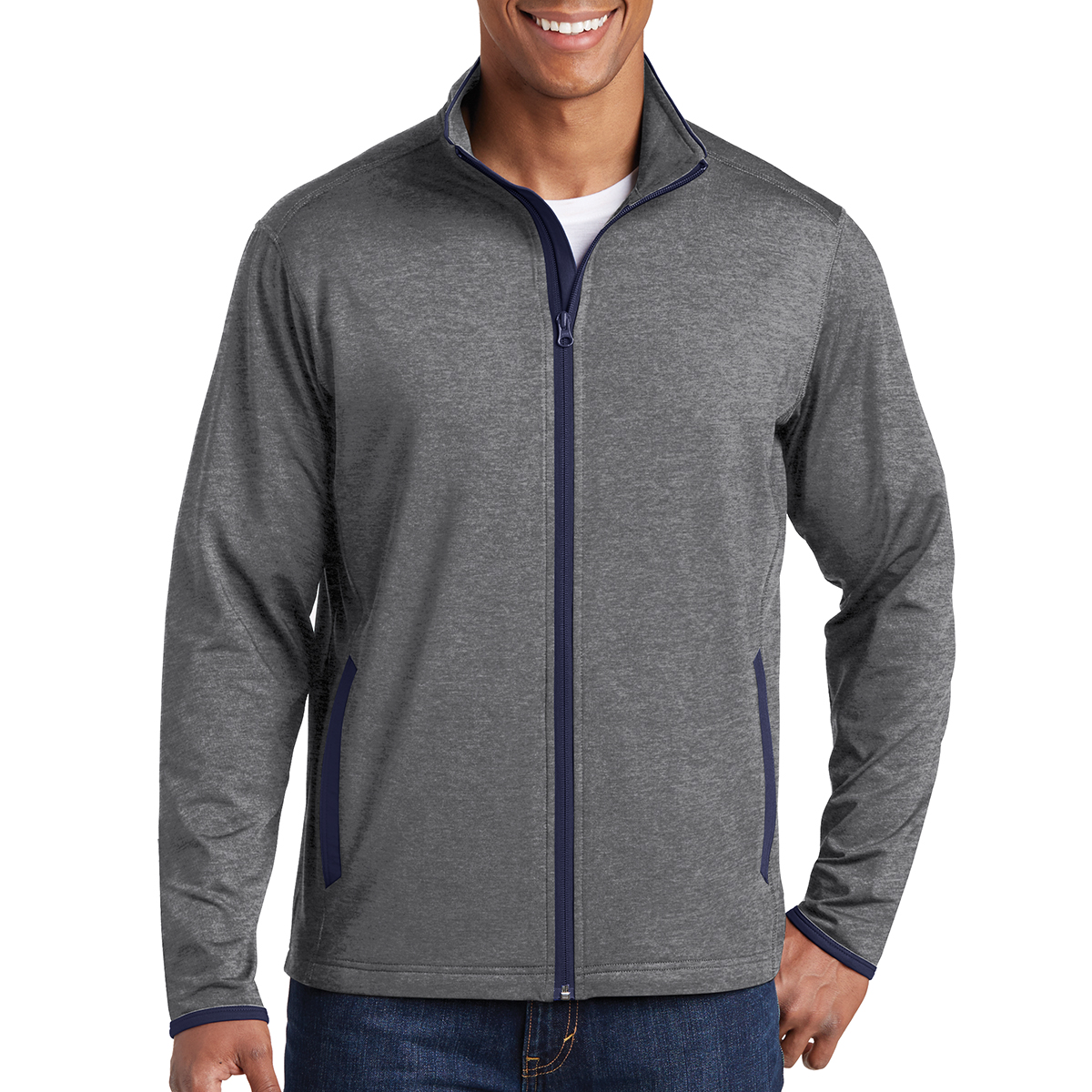 CHARCOAL GRAY HEATHER/TRUE NAV