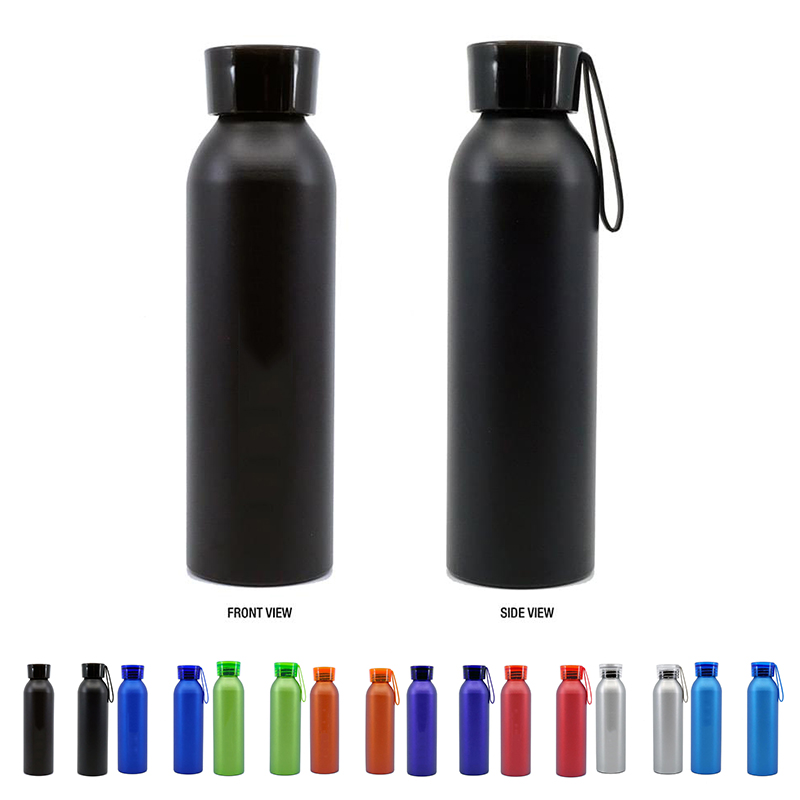20 oz. Aluminum Bottle with Silicone Carrying Strap