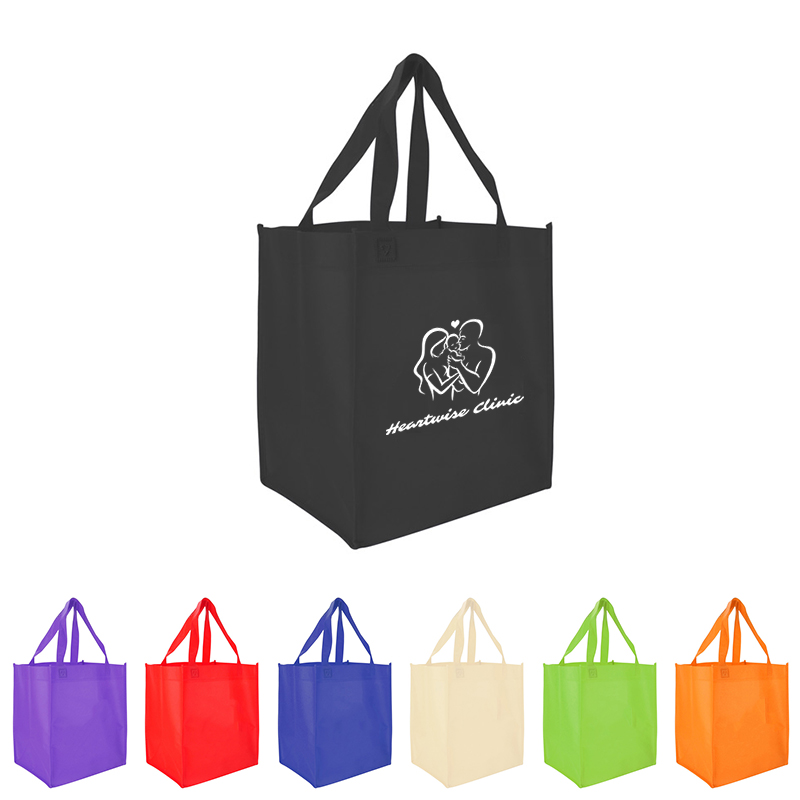 10.5 inch w x 1175 inch h x 8 inch d with 17 inch Handle Shopping Tote