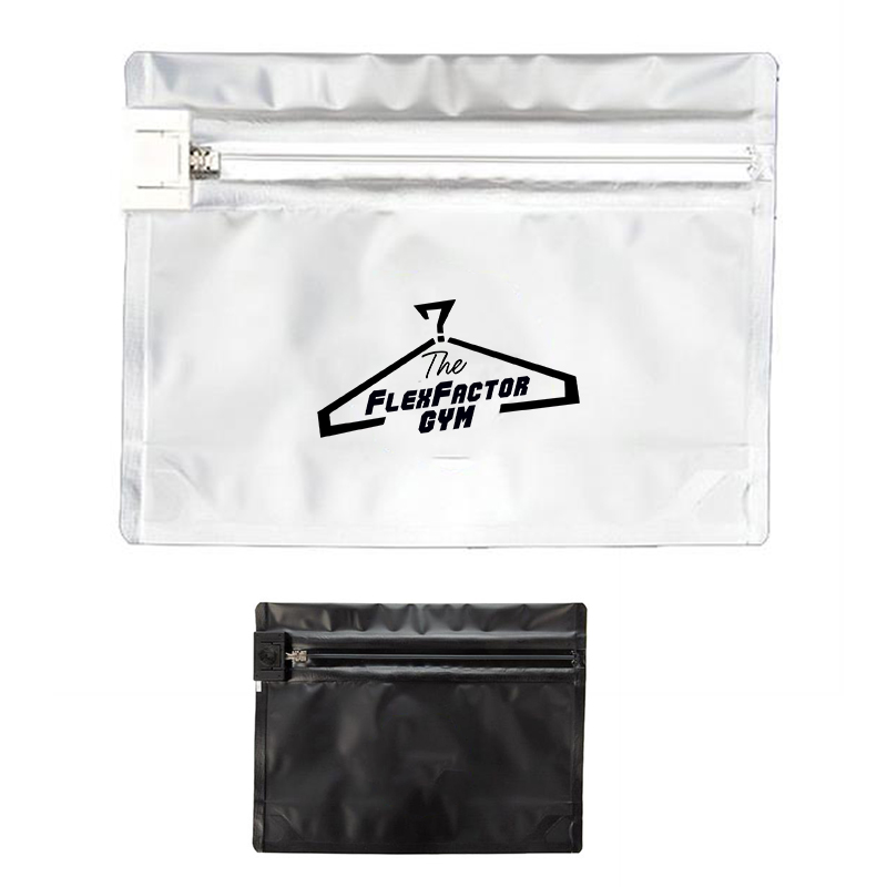 28 gram Child Resistant Pouch Exit Bag 8" x 2 7/16" x 6"