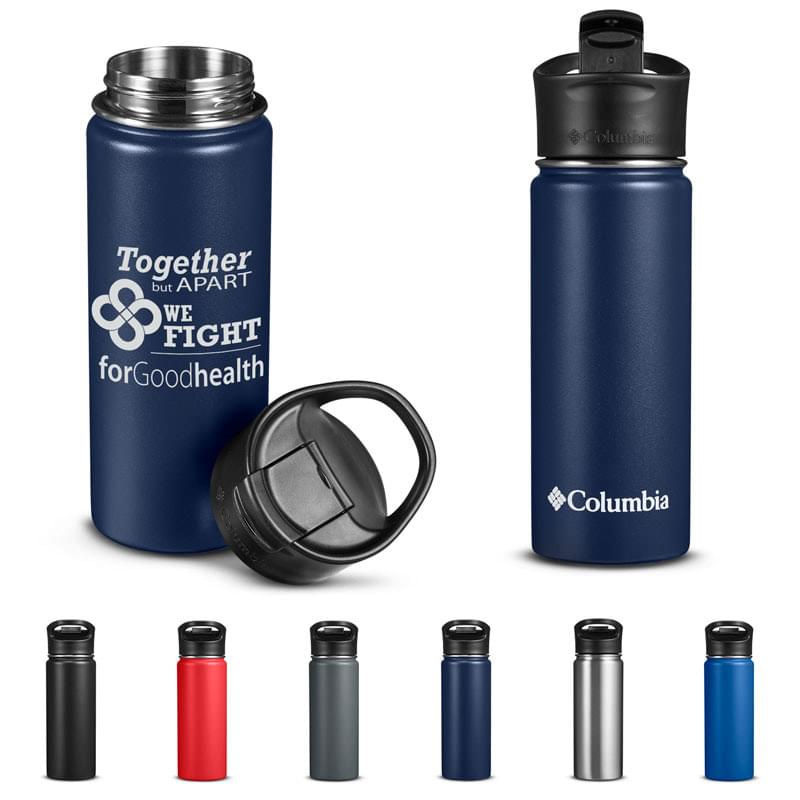 Columbia 18 oz Double-Wall Vacuum Bottle with Sip-Thru Top