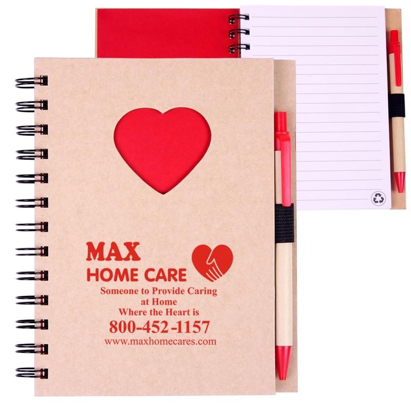 EcoShapes Recycled Die Cut Notebook: Heart
