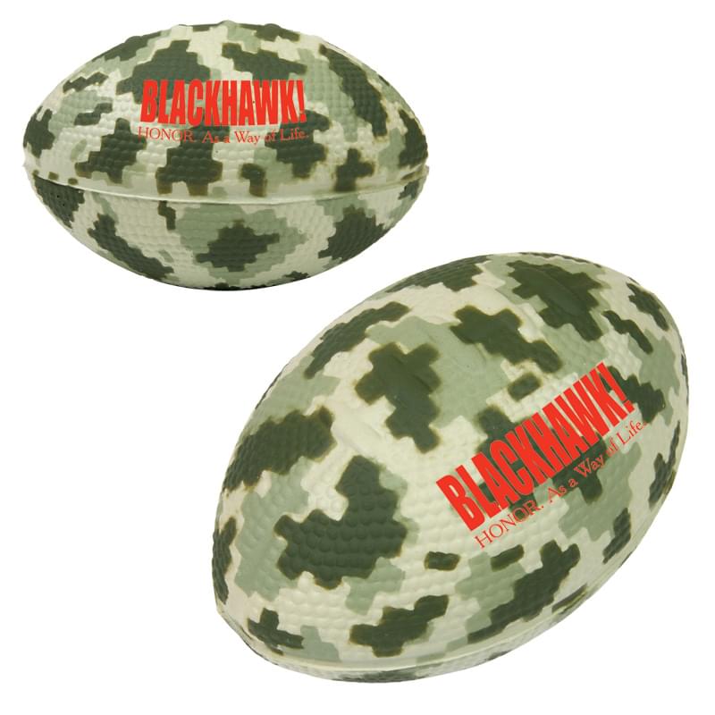 Camo/Digi Camo Football Stress Reliever 3.5"