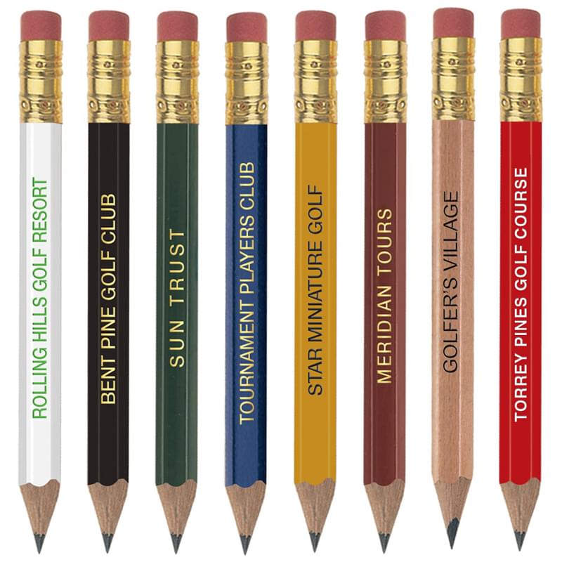 Golf Pencil Hex with Eraser