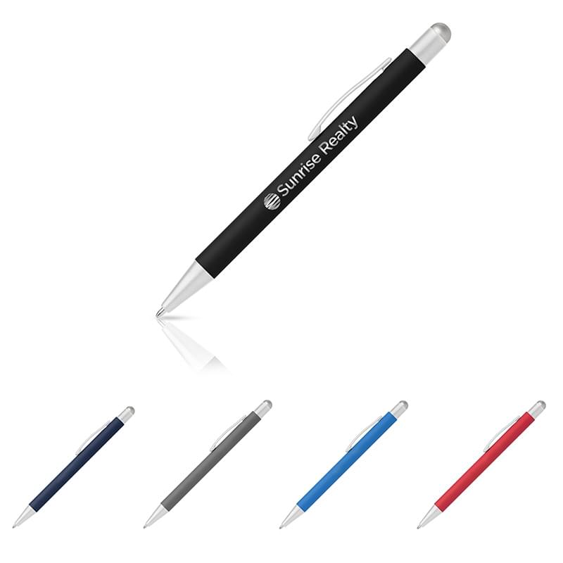 Bold Softy Satin with Stylus Laser Engraved Metal Pen