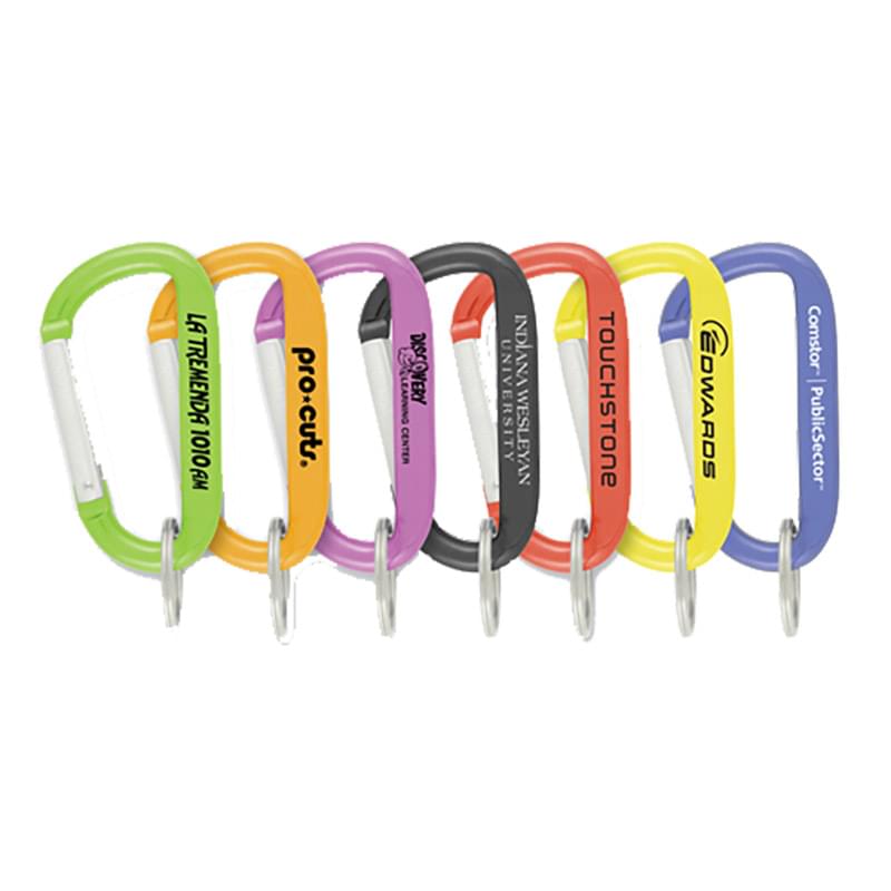 8 mm Aluminum Carabiner w/Key Ring
