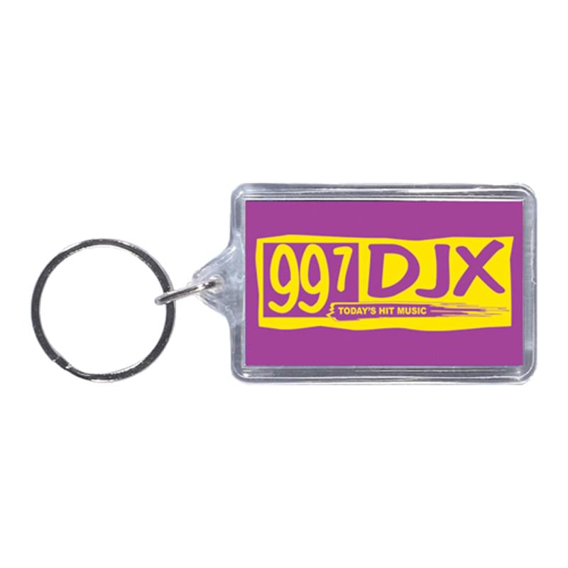 Rectangle Acrylic Keytag (1 3/8 in x 2 1/8 in)