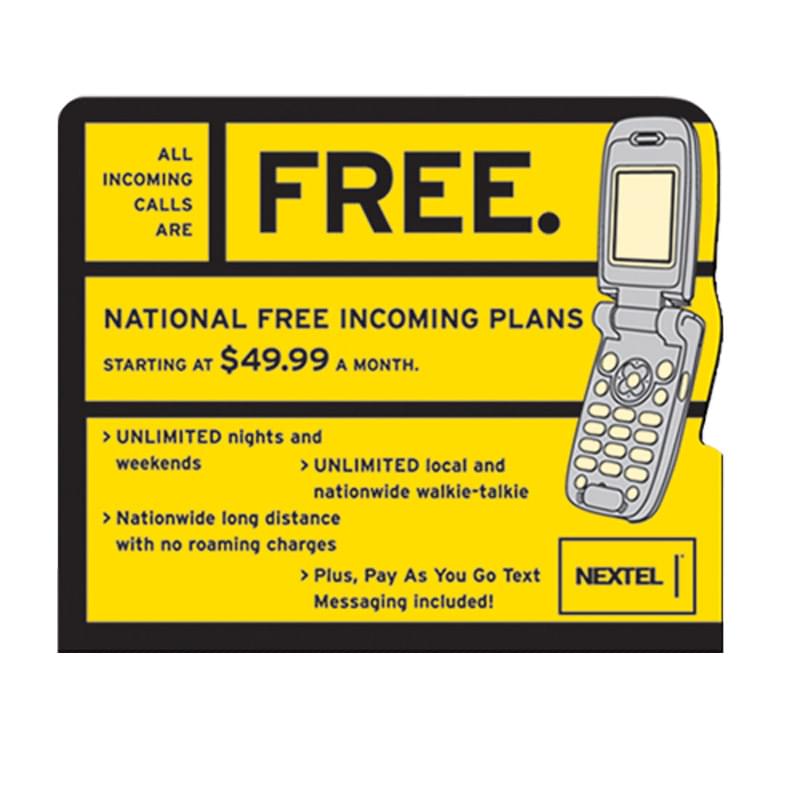 2.5 in x 3 in Cell Phone Stock Shape Vinyl Magnet - 30mil