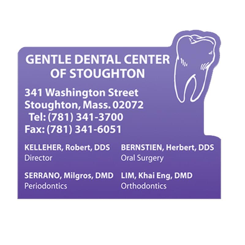 2.5 in x 3 in Tooth Stock Shape Vinyl Magnet - 20mil